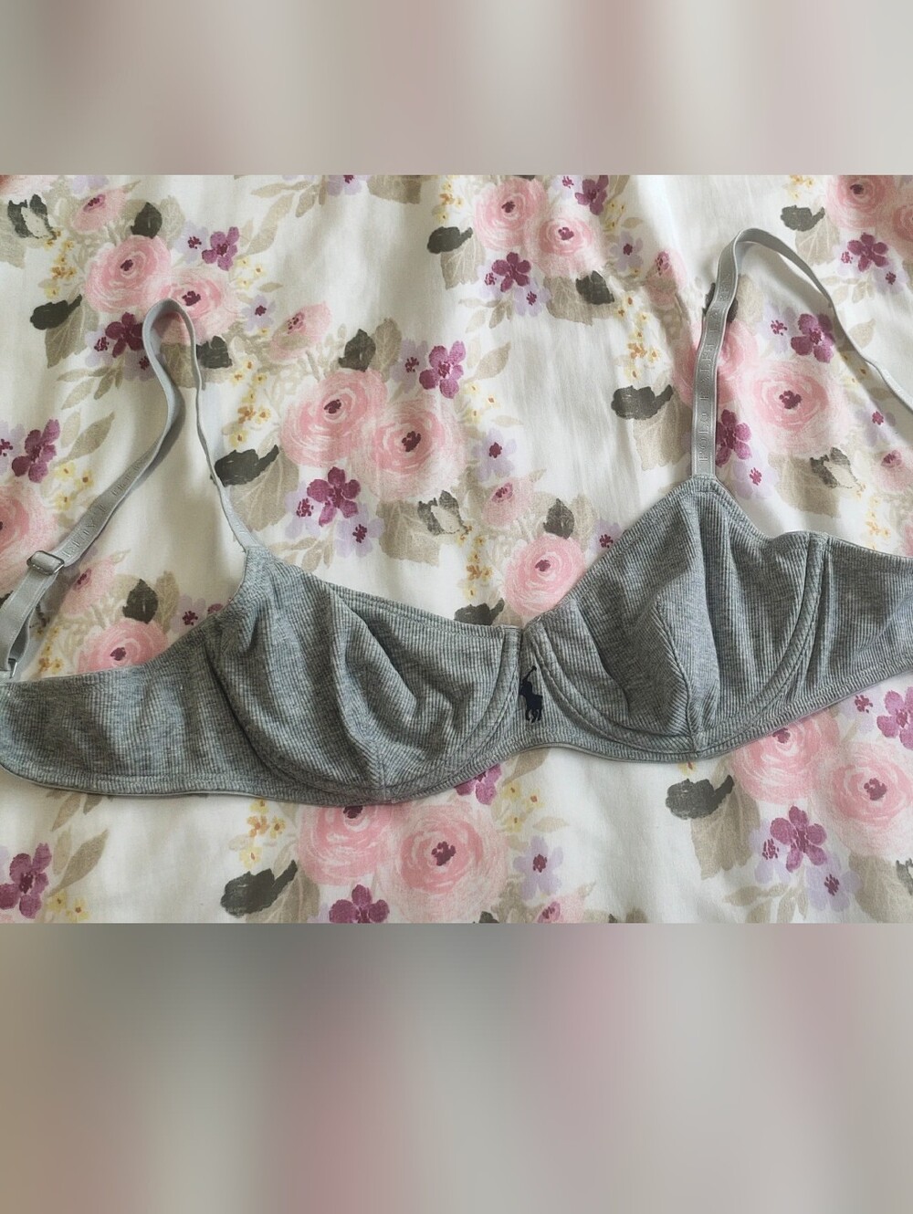 Polo ralph lauren Gray Underwire Ribbed Bra
